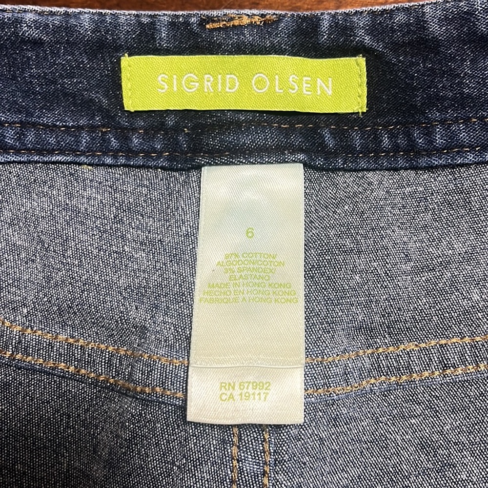 Sigrid Olsen Modernist 00 Women's Stretch Jeans Wide Leg Size 6 - Picture 4 of 8